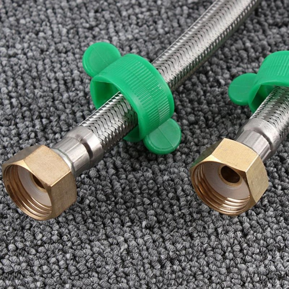 30cm Copper Hat 304 Stainless Steel Metal Knitting Hose Toilet Water Heater Hot And Cold Water High Pressure Pipe 4/8 Inch DN15 Connecting Pipe