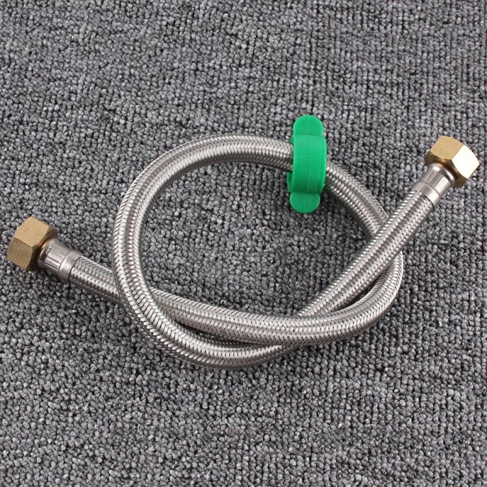 40cm Copper Hat 304 Stainless Steel Metal Knitting Hose Toilet Water Heater Hot And Cold Water High Pressure Pipe 4/8 Inch DN15 Connecting Pipe