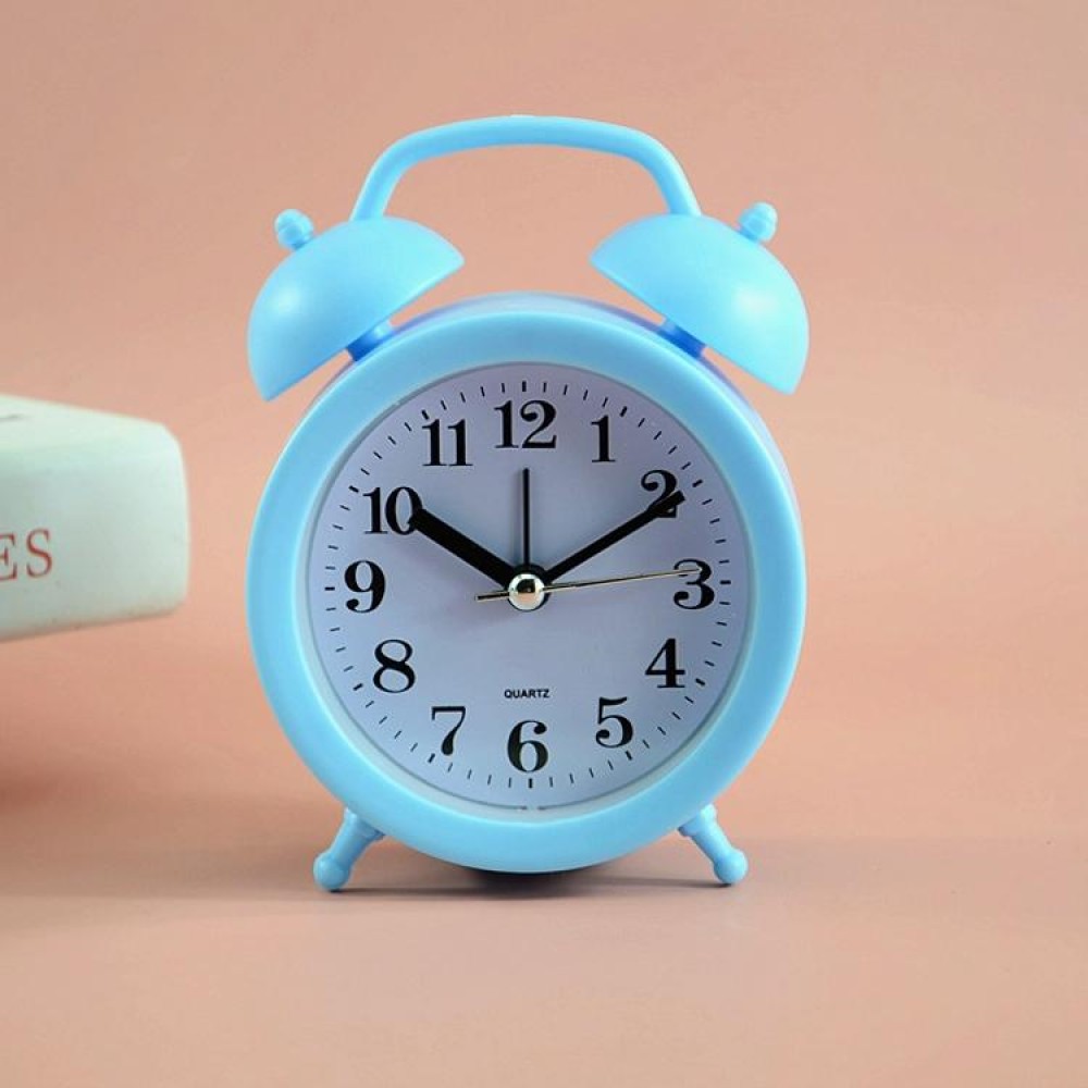 2 PCS Student Bed Small Alarm Clock Desk Alarm Clock(Blue)