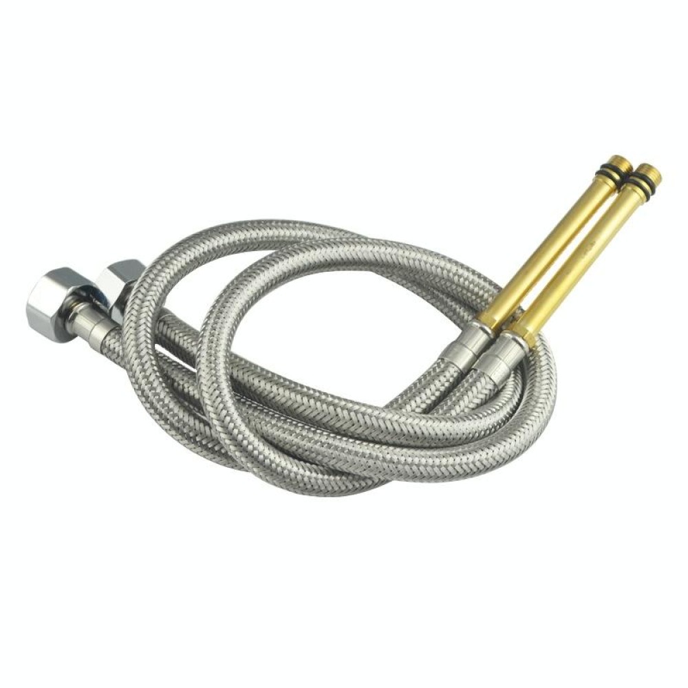 4 PCS Weave Stainless Steel Flexible Plumbing Pipes Cold Hot Mixer Faucet Water Pipe Hoses High Pressure Inlet Pipe, Specification: 40cm 8cm Copper Rod