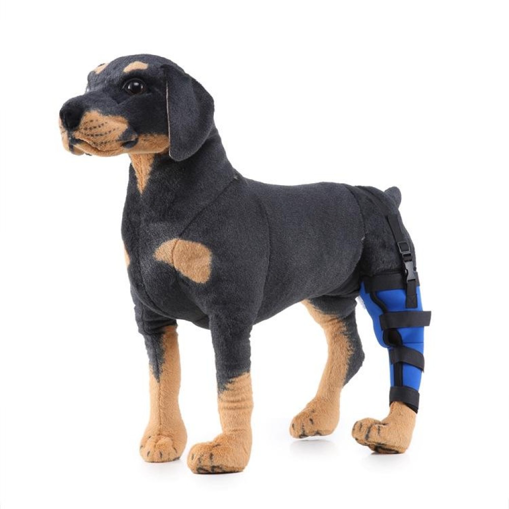 HJ19 Pet Surgery Rehabilitation Back Leg Protector Walking Aids, Size: M(Blue Left Back Leg)