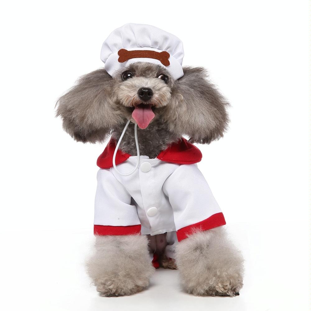 Halloween Christmas Day Pets Dress Up Clothes Pet Funny Clothes, Size: S(SDZ131 Chef)