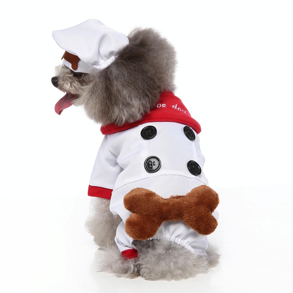 Halloween Christmas Day Pets Dress Up Clothes Pet Funny Clothes, Size: M(SDZ131 Chef)