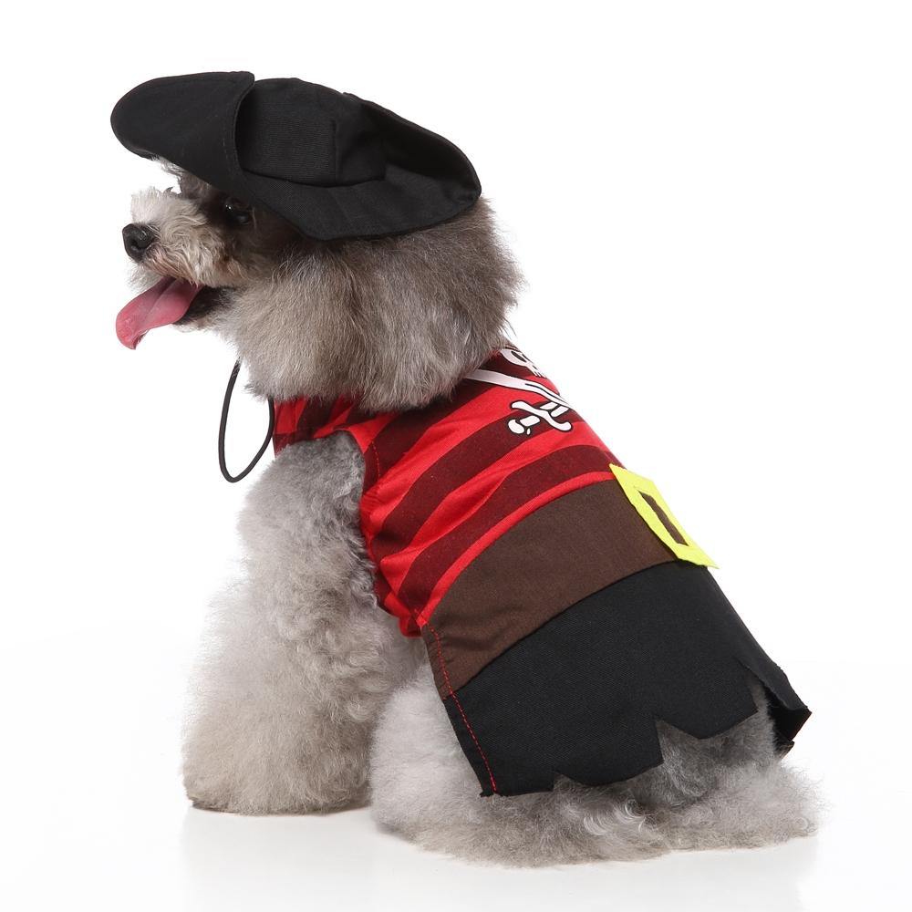 Halloween Christmas Day Pets Dress Up Clothes Pet Funny Clothes, Size: M(SDZ135 Striped Pirate)