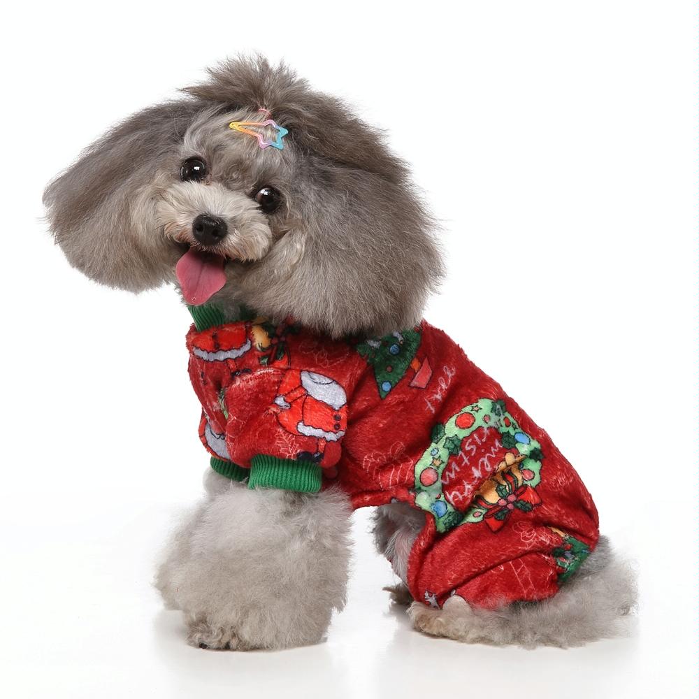 Halloween Christmas Day Pets Dress Up Clothes Pet Funny Clothes, Size: M(SDZ137 Christmas Circle)
