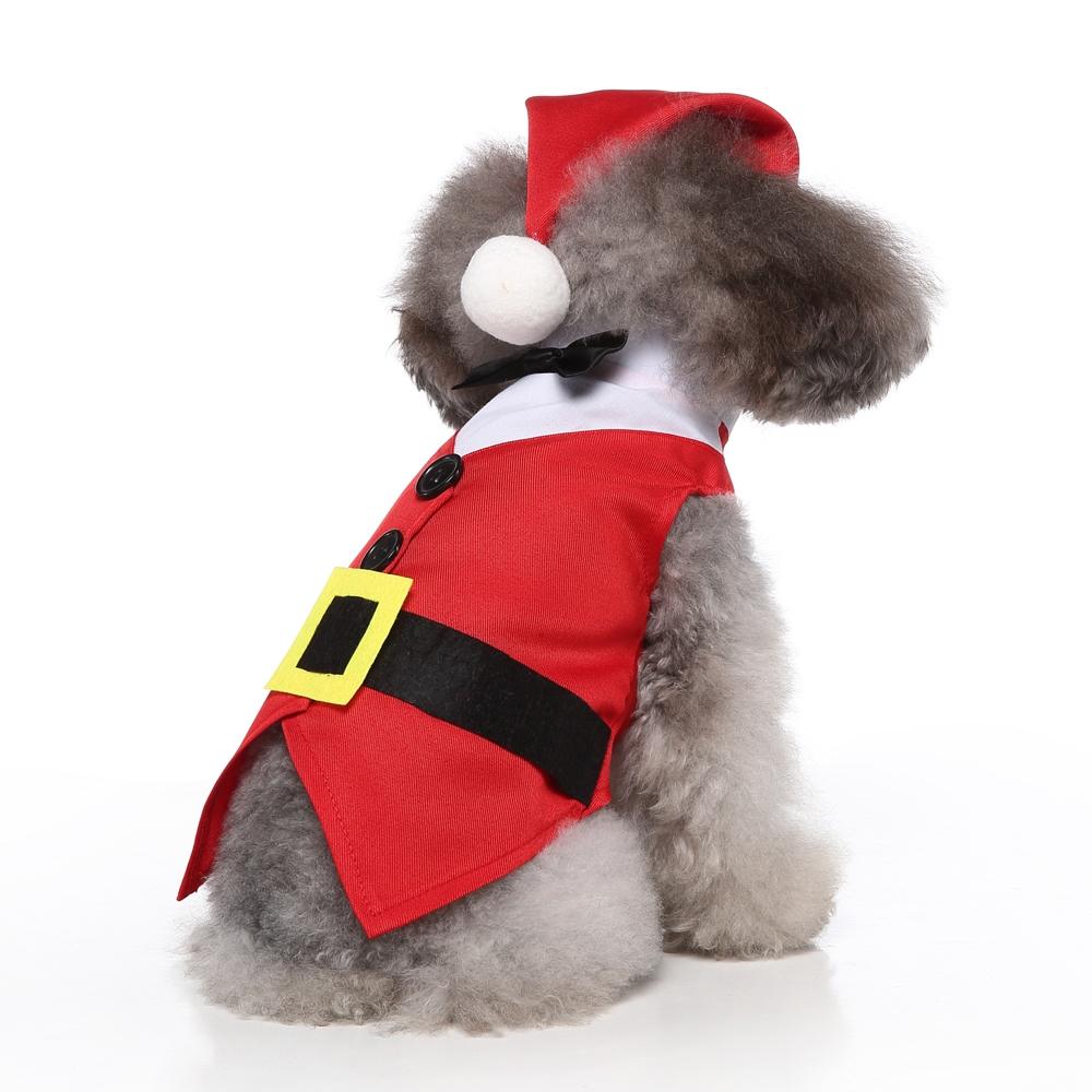Halloween Christmas Day Pets Dress Up Clothes Pet Funny Clothes, Size: L(SDZ130 Christmas Dress)