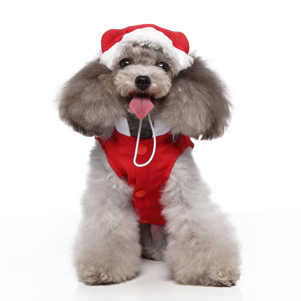 Halloween Christmas Day Pets Dress Up Clothes Pet Funny Clothes, Size: L(SDZ130 Christmas Dress)