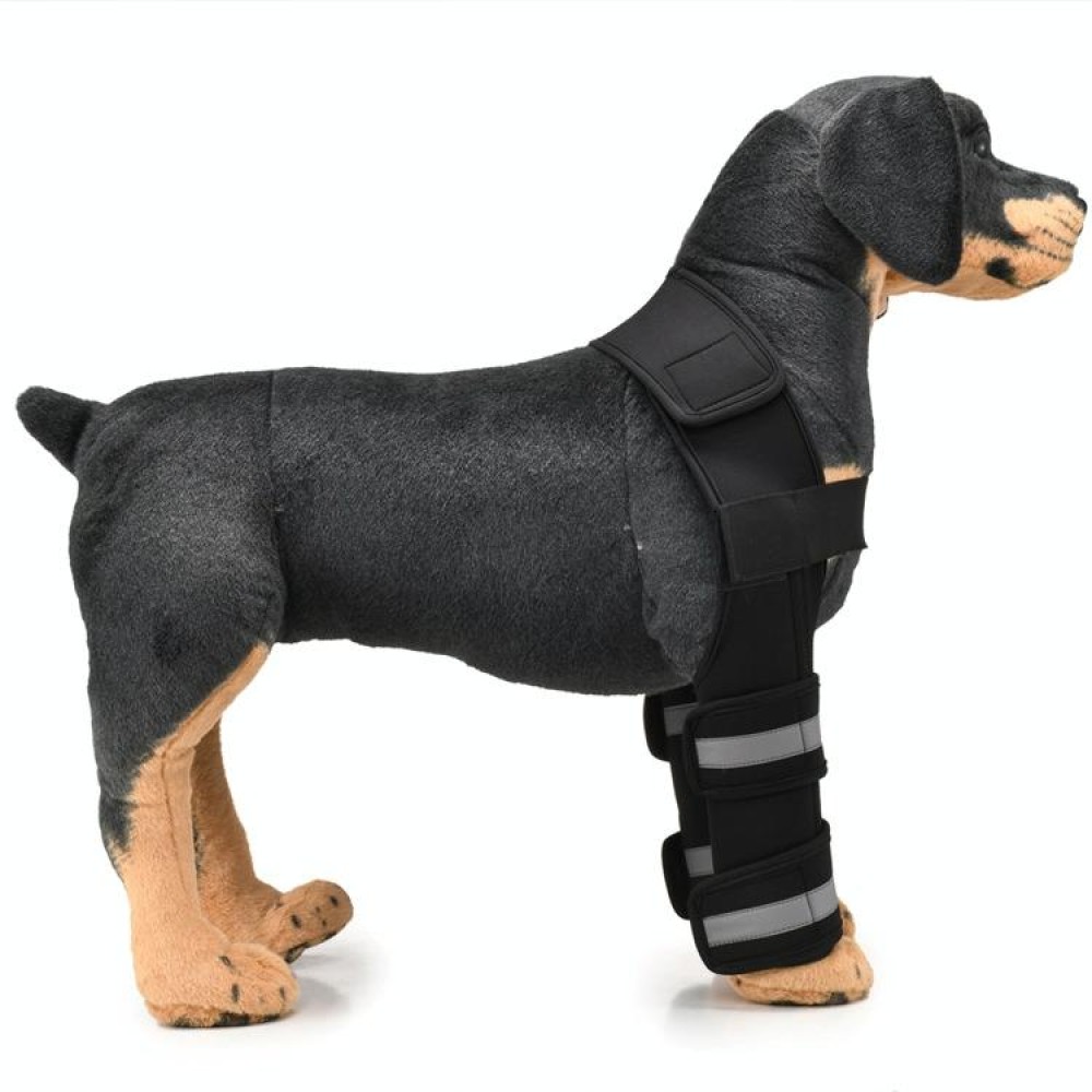 Pet Dog Leg Knee Guard Surgery Injury Protective Cover, Size: S(Support Strips Model (Black))