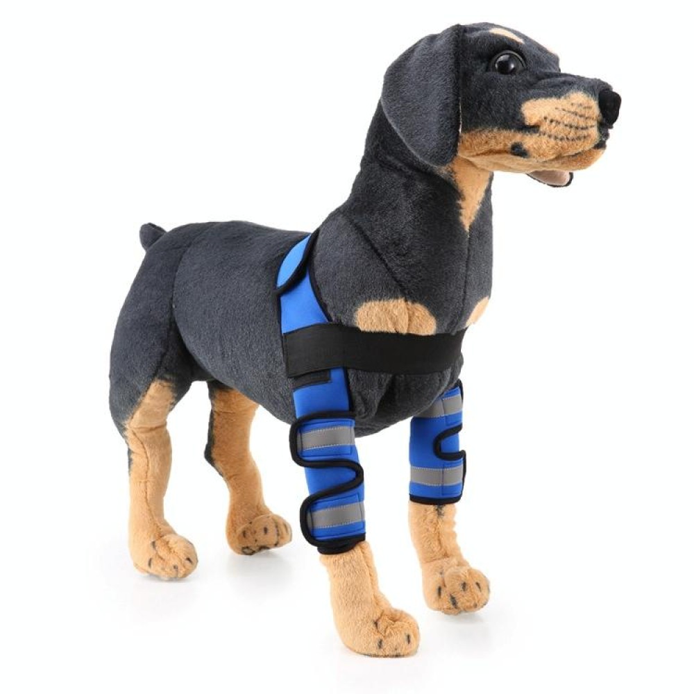 Pet Dog Leg Knee Guard Surgery Injury Protective Cover, Size: S(Support Strips Model (Blue))
