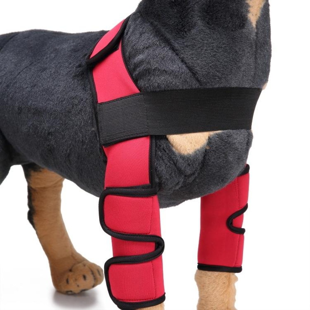 Pet Dog Leg Knee Guard Surgery Injury Protective Cover, Size: M(Classic Model (Red))