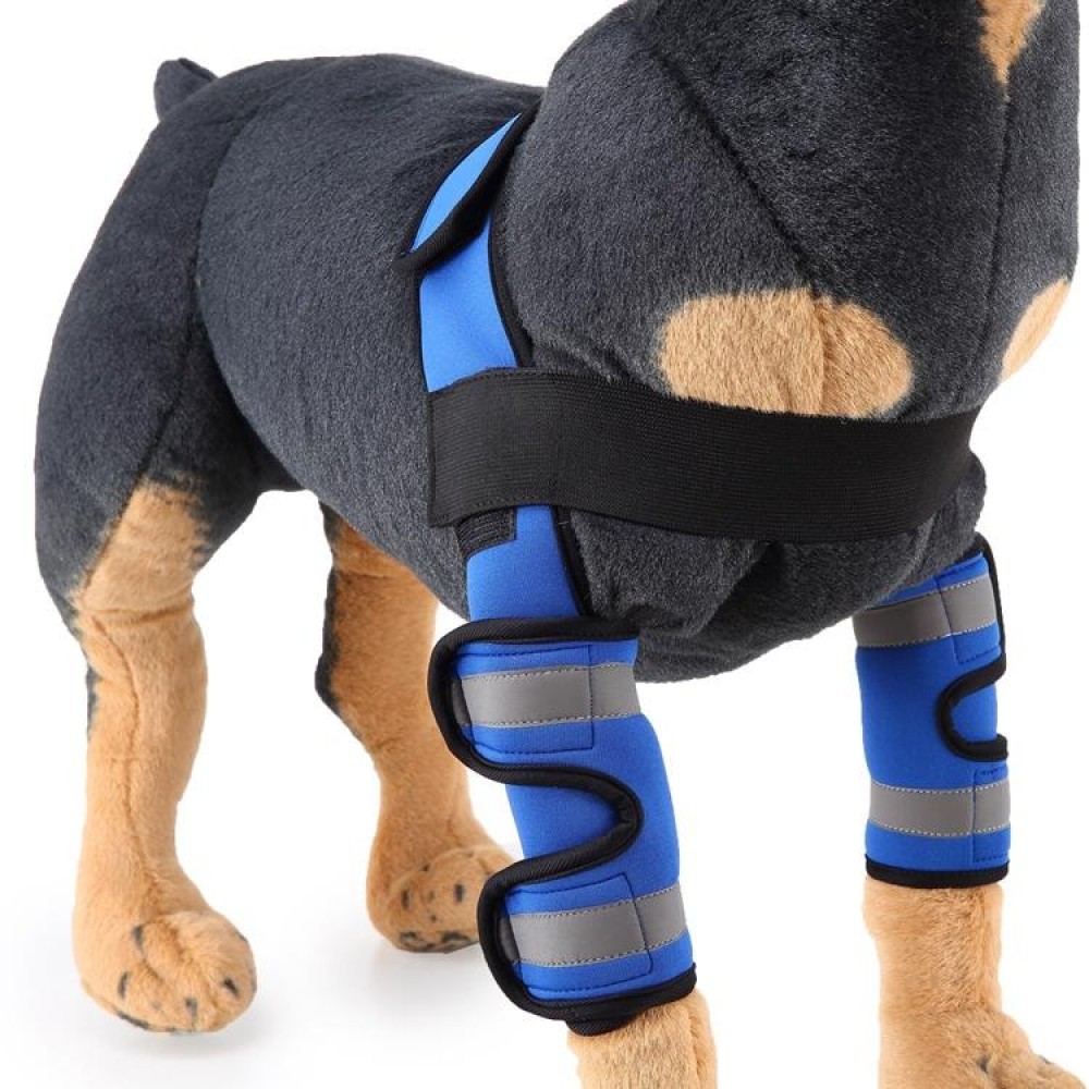 Pet Dog Leg Knee Guard Surgery Injury Protective Cover, Size: M(Anti-glory Model (Blue))