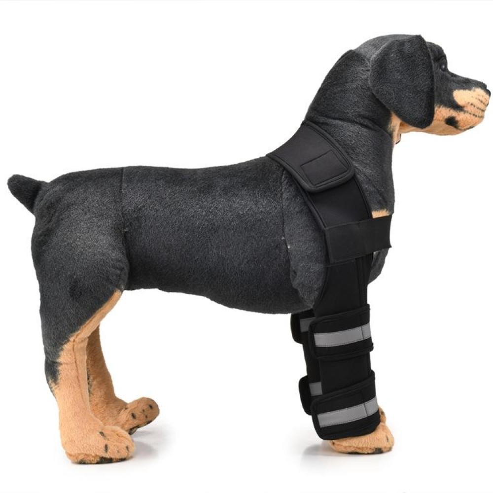 Pet Dog Leg Knee Guard Surgery Injury Protective Cover, Size: L(Support Strips Model (Black))