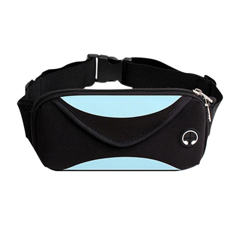 Outdoor Sports Waist Bag Anti-Lost Mobile Phone Bag Running Riding Multifunctional Water Bottle Bag(Sky Blue)