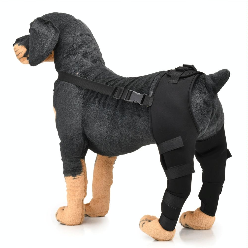 Pet Dog Leg Knee Guard Surgery Injury Protective Cover, Size: XS(Black)
