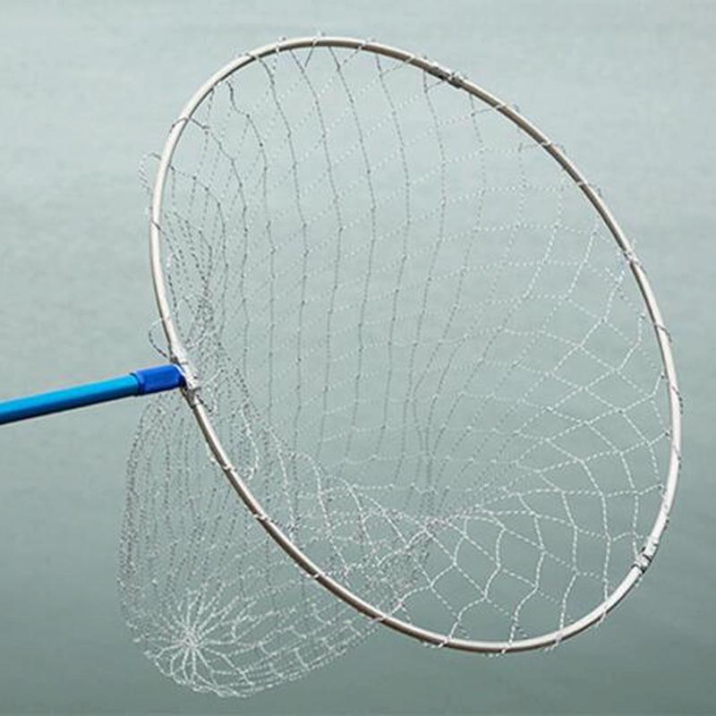 Foldable Stainless Steel Dip Net Head Fishing Net, Specification: Solid 40cm Big Mesh