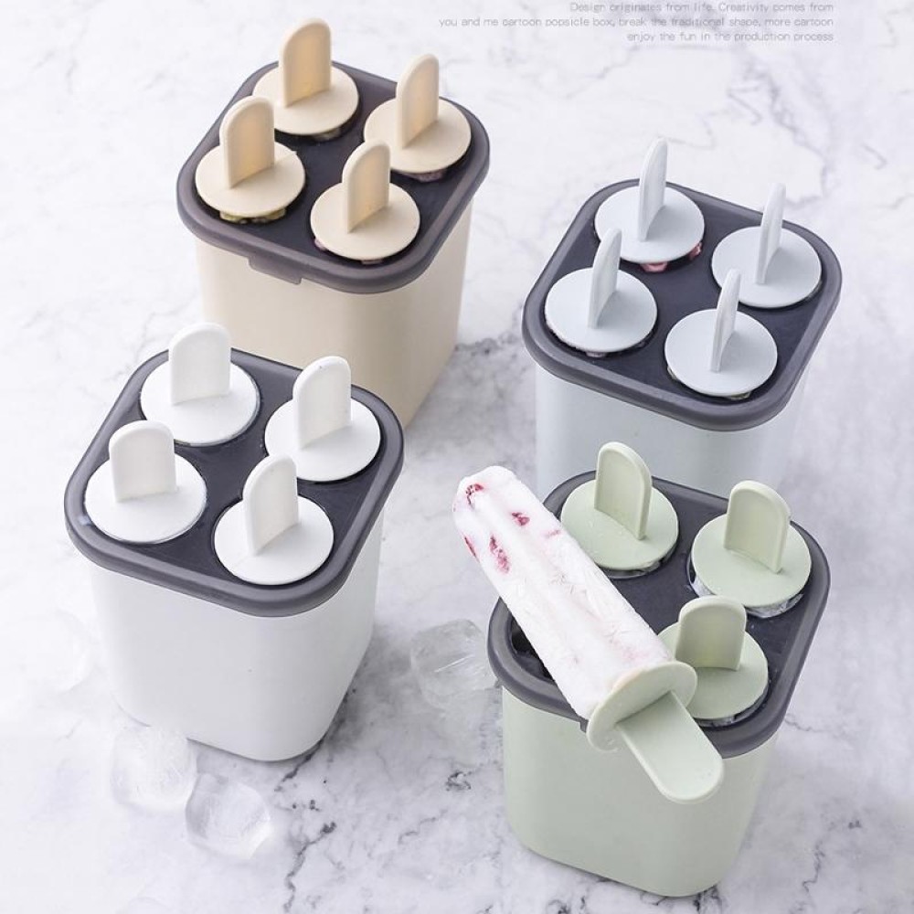 Summer DIY Creative Popsicle Ice Cream Mould Ice Box(Milky White)