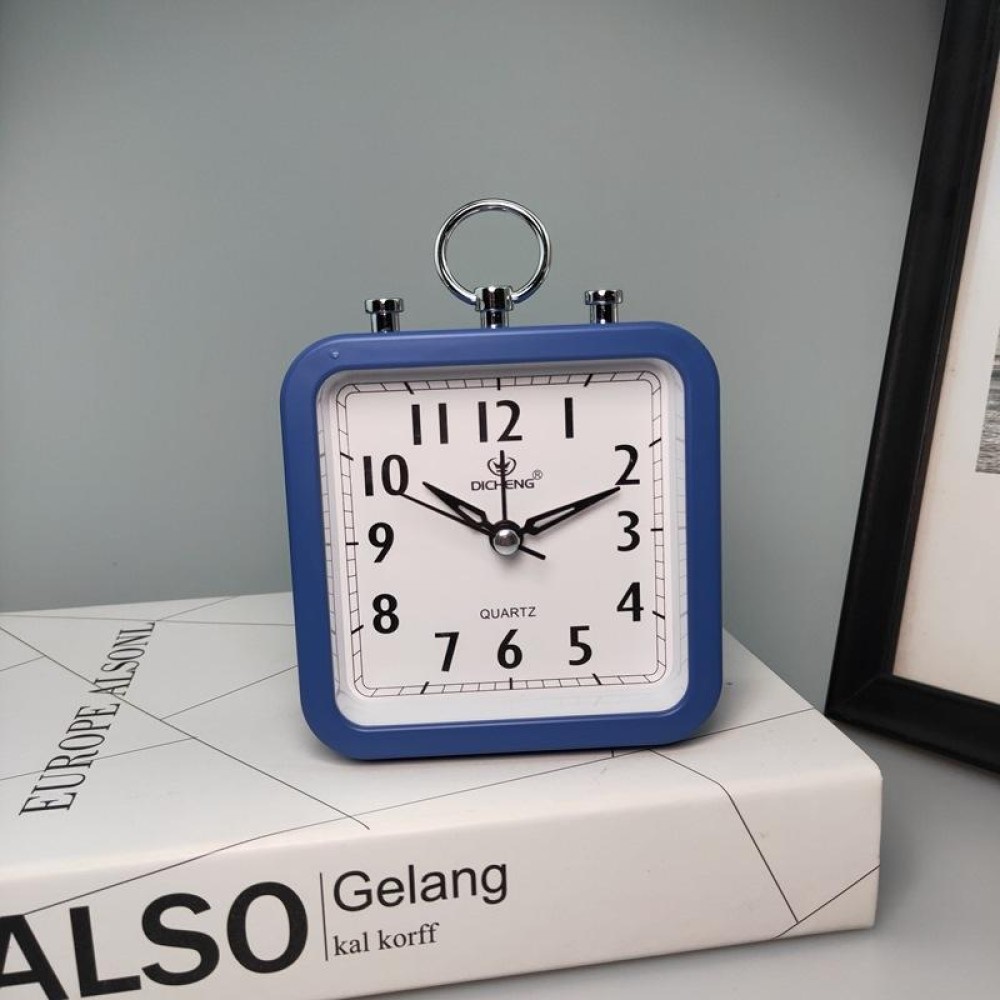 2 PCS Candy Color Office Home Student Square Alarm Clock(Blue)