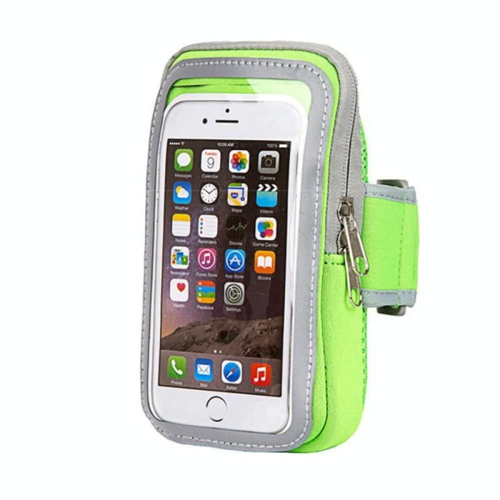 3 PCS Comfortable And Breathable Sports Arm Bag Mobile Phone Wrist Bag For 4-6.5 Inch Mobile Phone(Green)