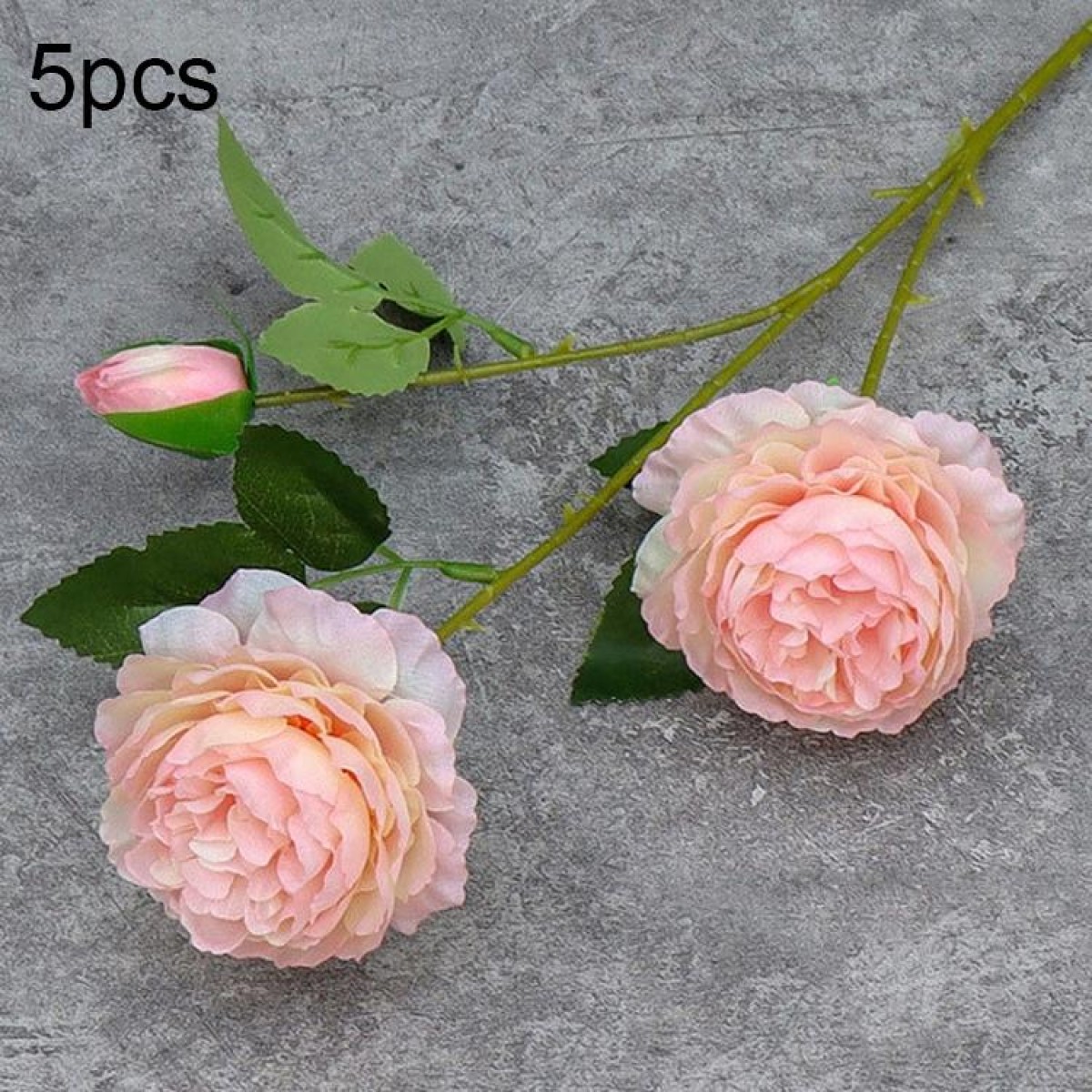5pcs JC0055 Continental Core Flower Beam Wedding Simulation Flower Home Artificial Silk Flower(Peony Flesh Pink)