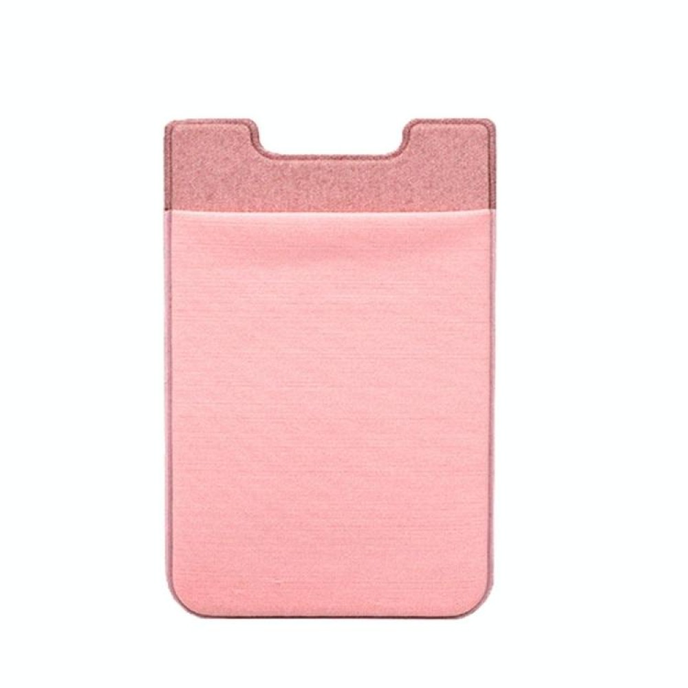 Stretch Lycra Mobile Phone Back Sticker Card Holder Phone Back Wallet Bus Bank Card Holder(Pink)