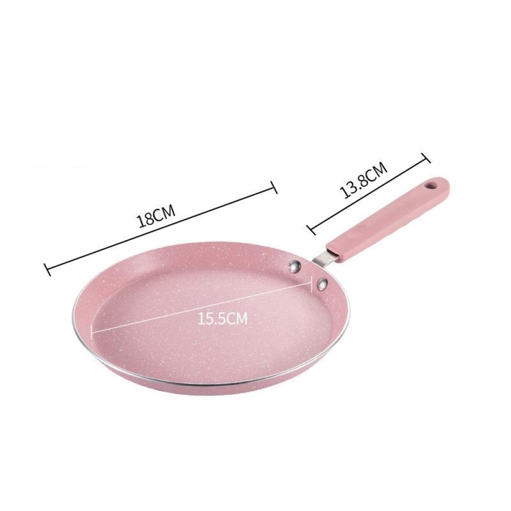 Non-Adhesive Pan Cake Crust Omelette Breakfast Pancake Pan, Colour: Pink 6 inch