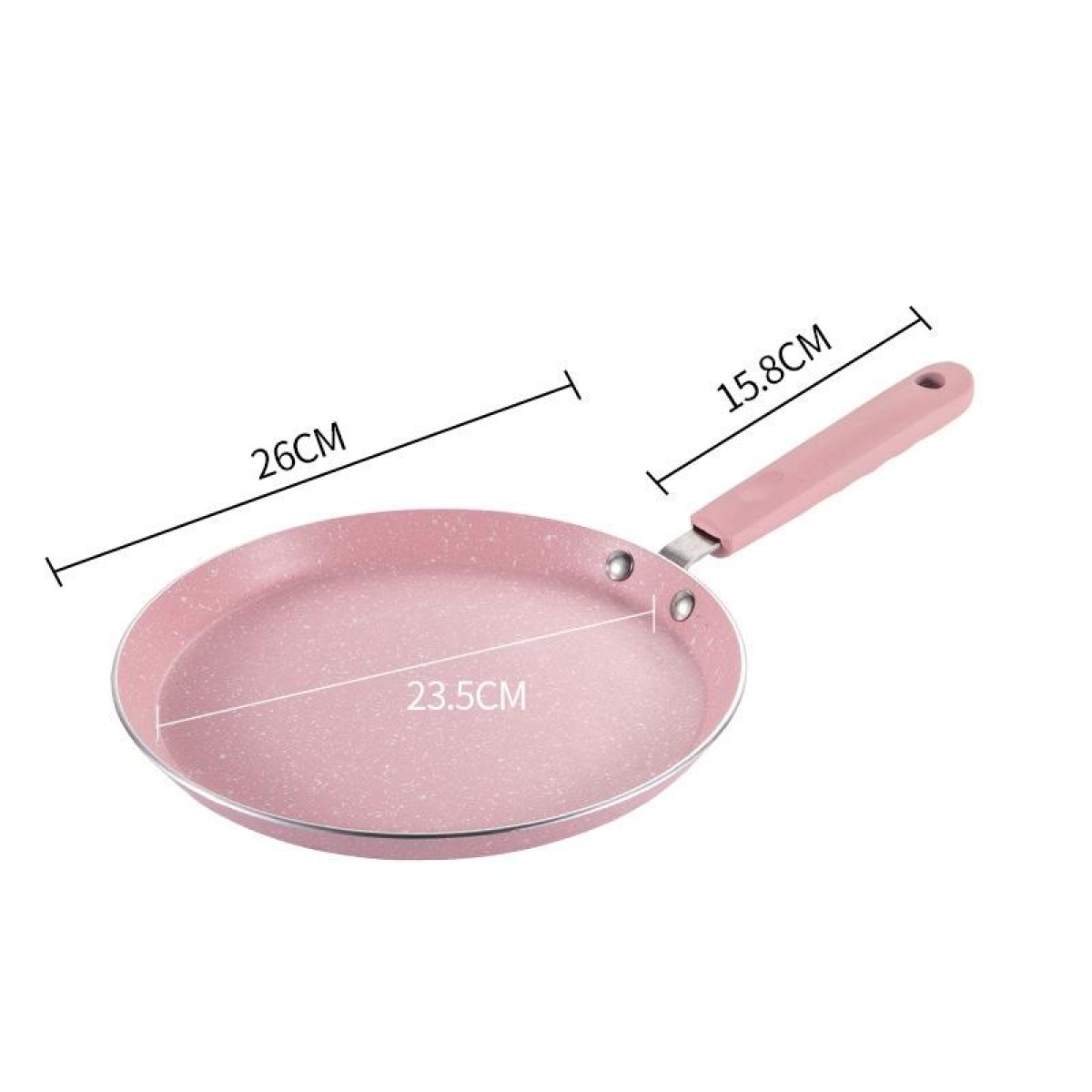 Non-Adhesive Pan Cake Crust Omelette Breakfast Pancake Pan, Colour: Pink 10 inch