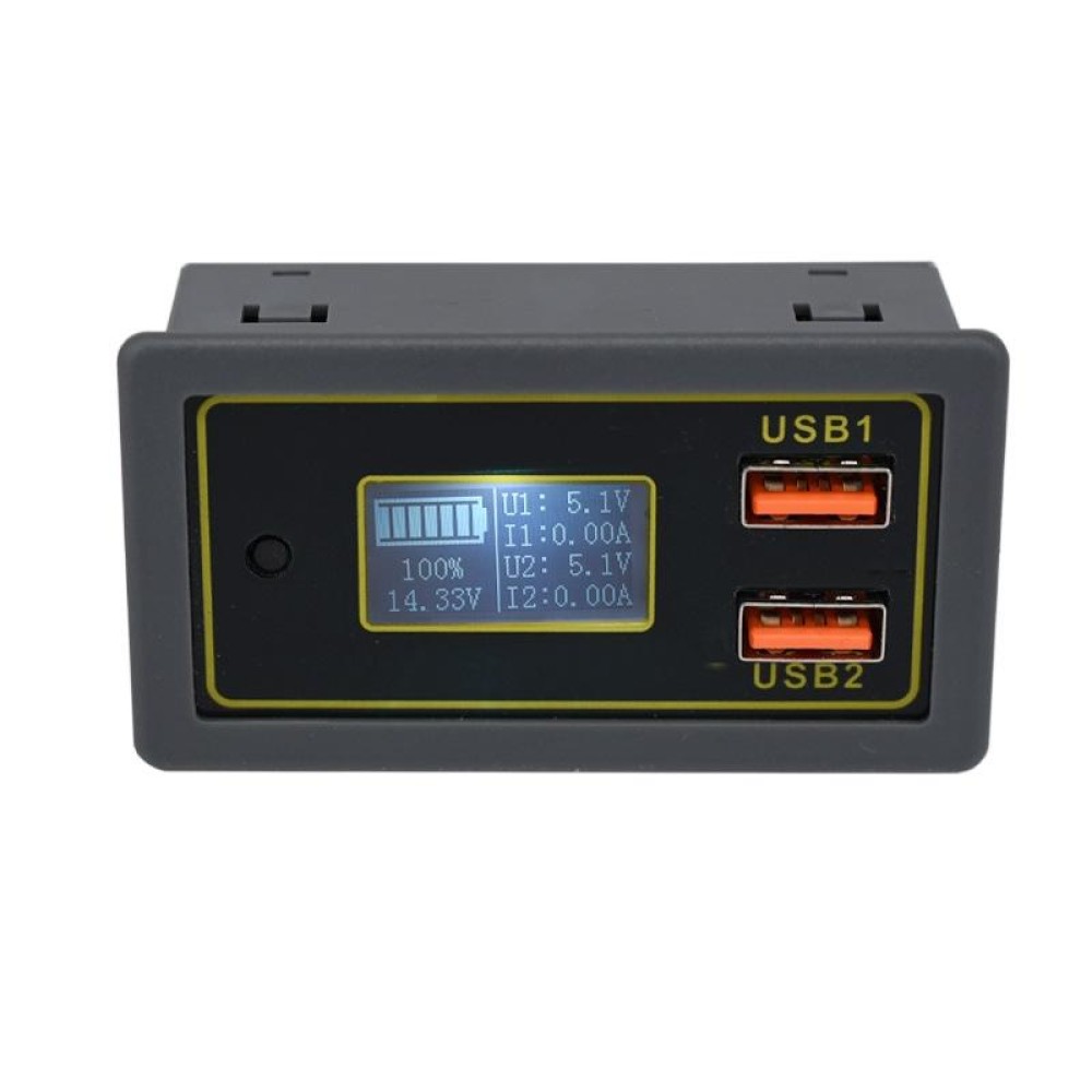 Car DC Voltage Electricity Table 12/24V Battery Lead-Acid Battery Turn 5V USB Fast Charge Display