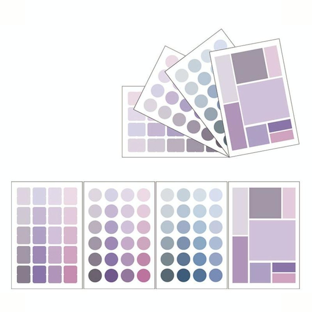 10 Sets YZCSBQ Multifunctional Color Label Sticker Index Sticky Note(Purple)