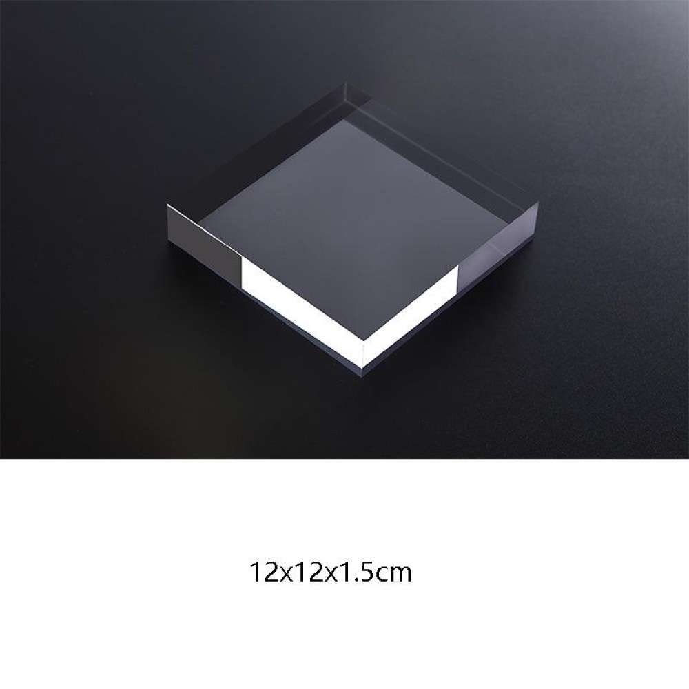 Square 12x12x1.5cm Transparent Acrylic Geometric Photo Props Photography Background Plate Ornaments
