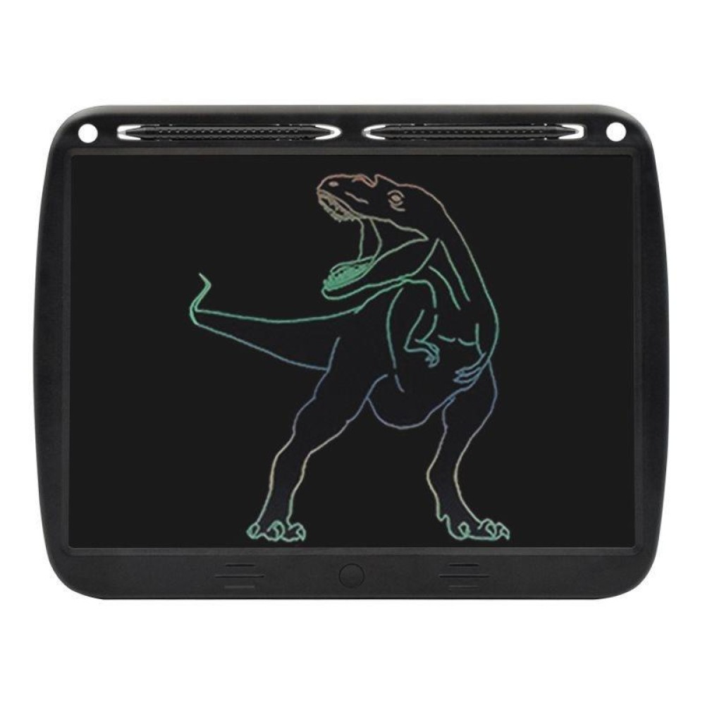 15inch Charging Tablet Doodle Message Double Writing Board LCD Children Drawing Board, Specification: Colorful Lines (Black)