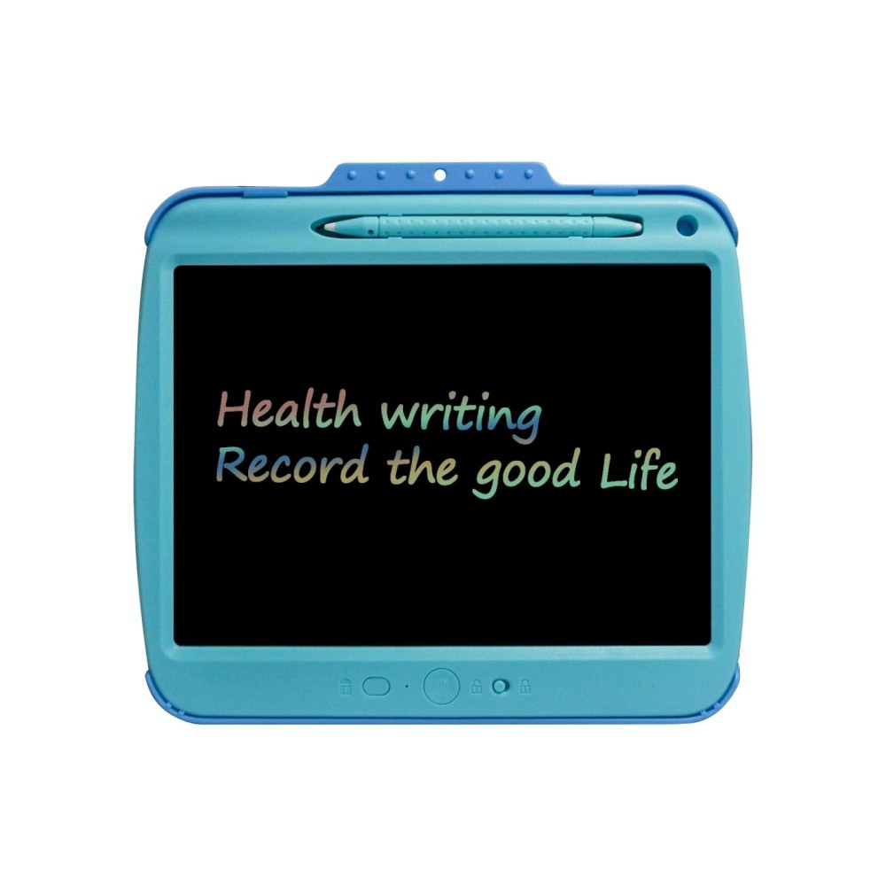 9 Inch Charging LCD Copy Writing Panel Transparent Electronic Writing Board, Specification: Colorful Lines (Blue)