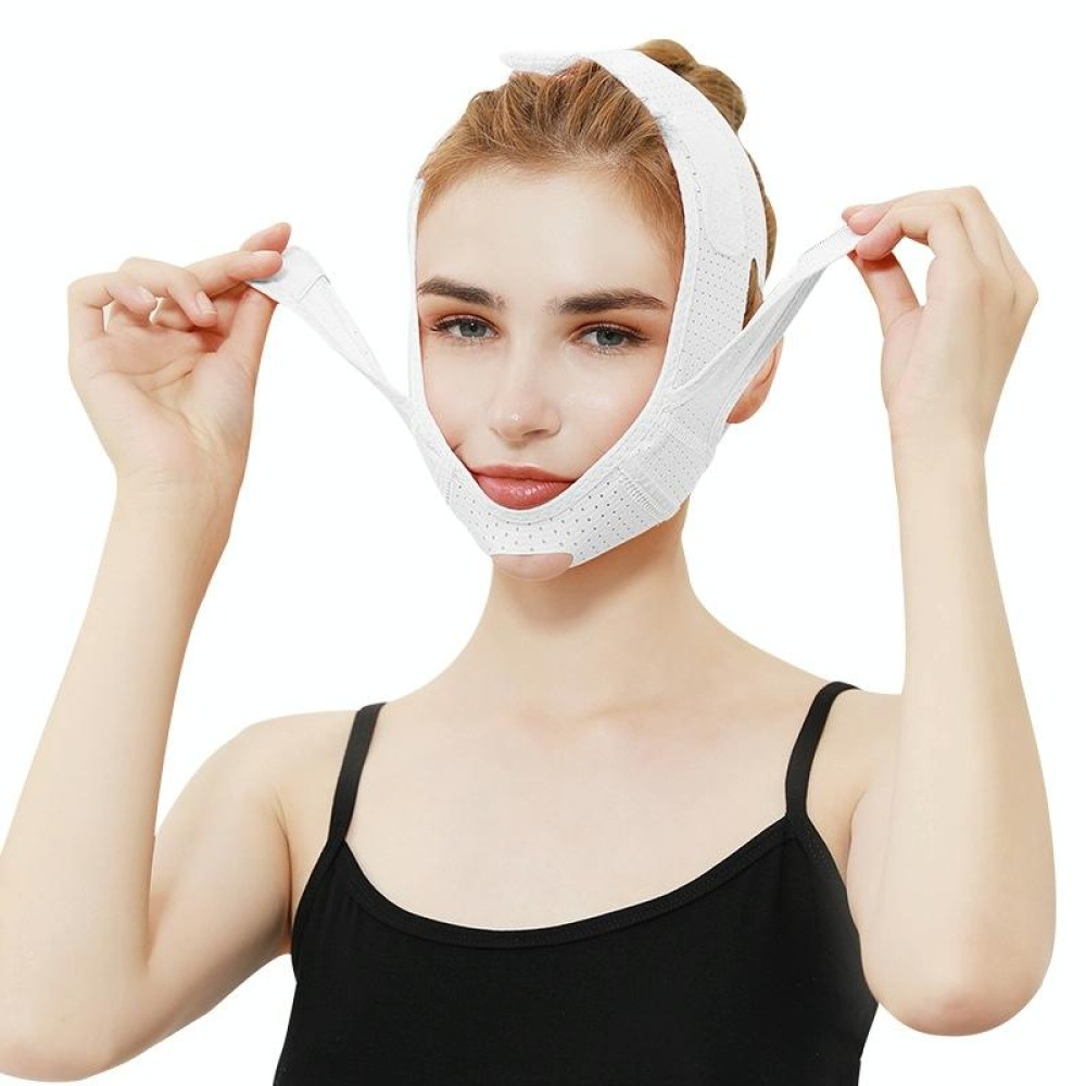 V Face Sleep Bandage Facial Firming Lifting Mask(073 White)