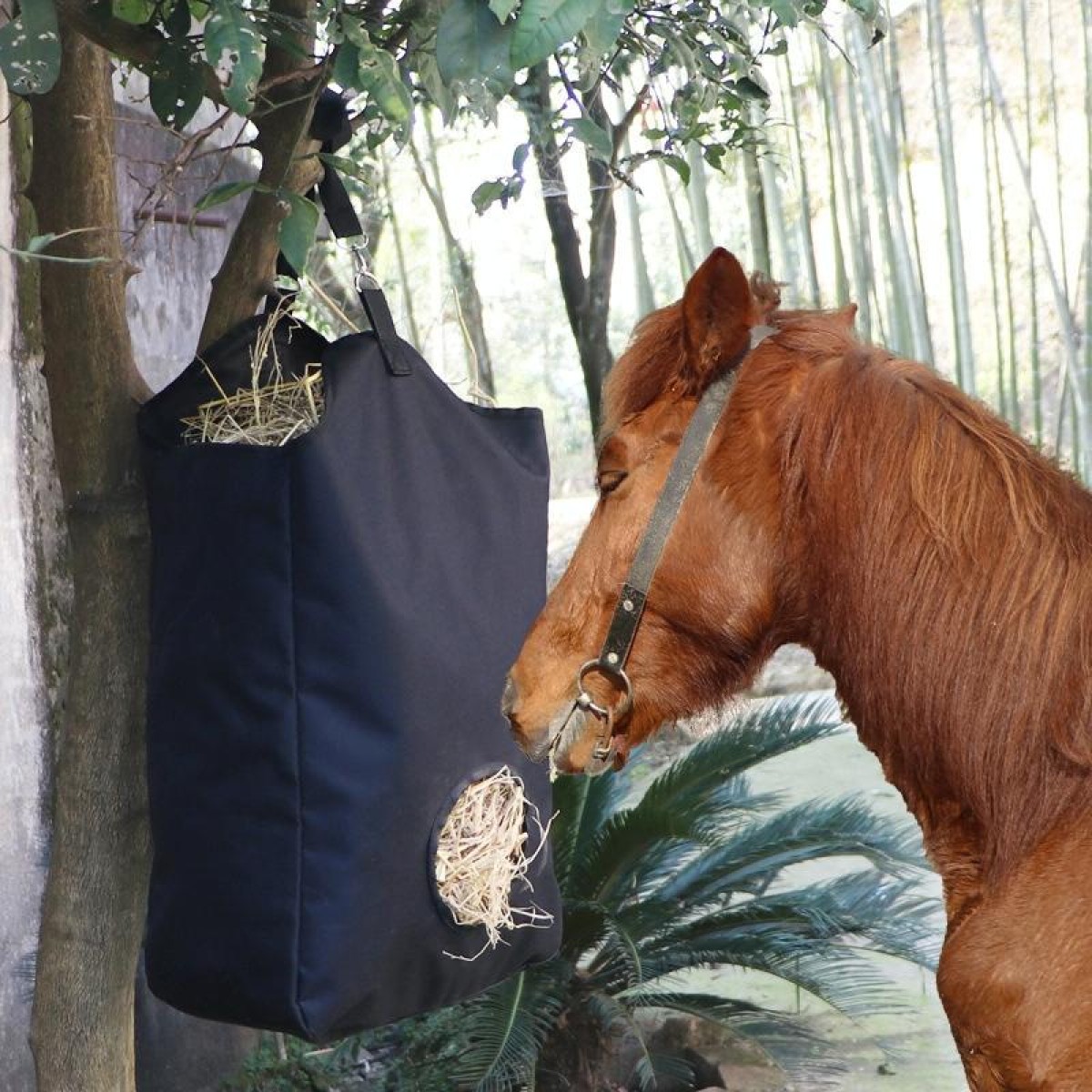 2 PCS Hay Bag Feeding Horse Bag Stable Large Bag Convenient Horse Straw Bag