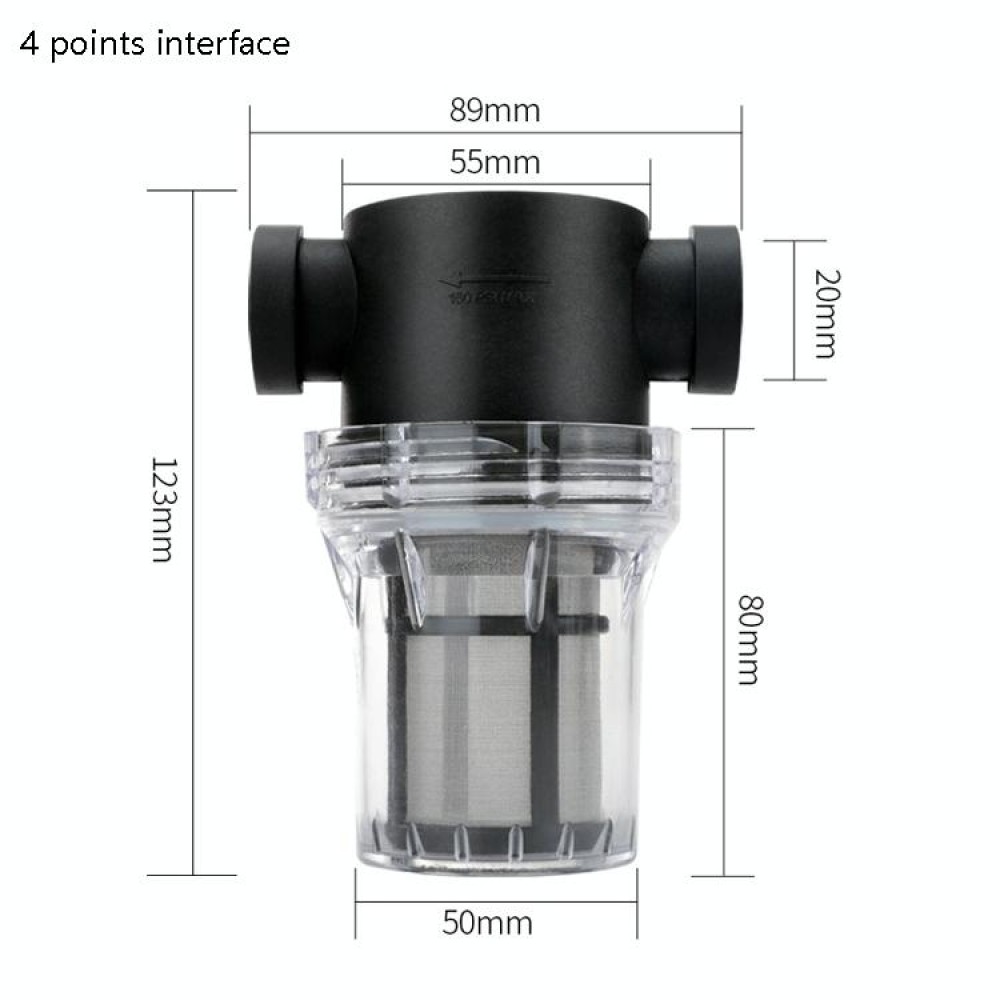 Water Pipe Front Plastic Filter Garden Irrigation Water Purifier, Specification: 4 Points Interface 40 Mesh