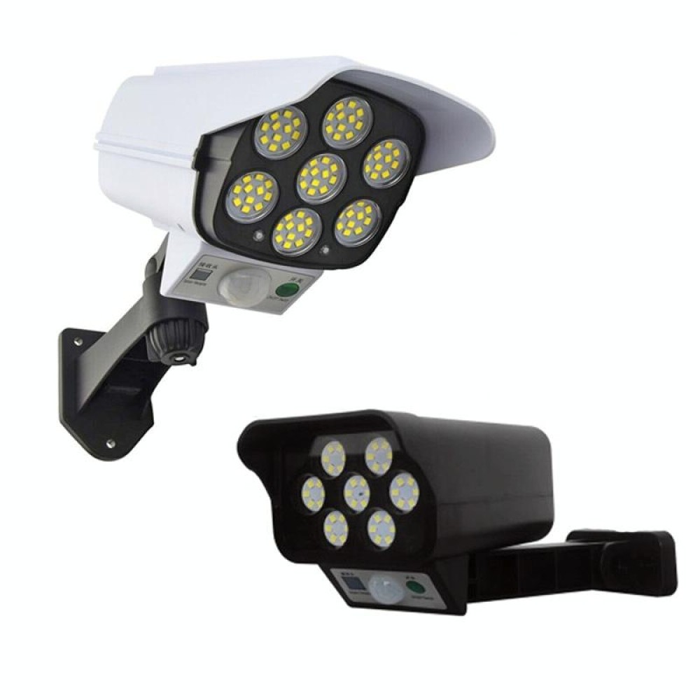 Solar Sensor LED Wall Light Simulation Surveillance Camera Glare Anti-Thief Street Lamp, Style: Remote Control (42LED)