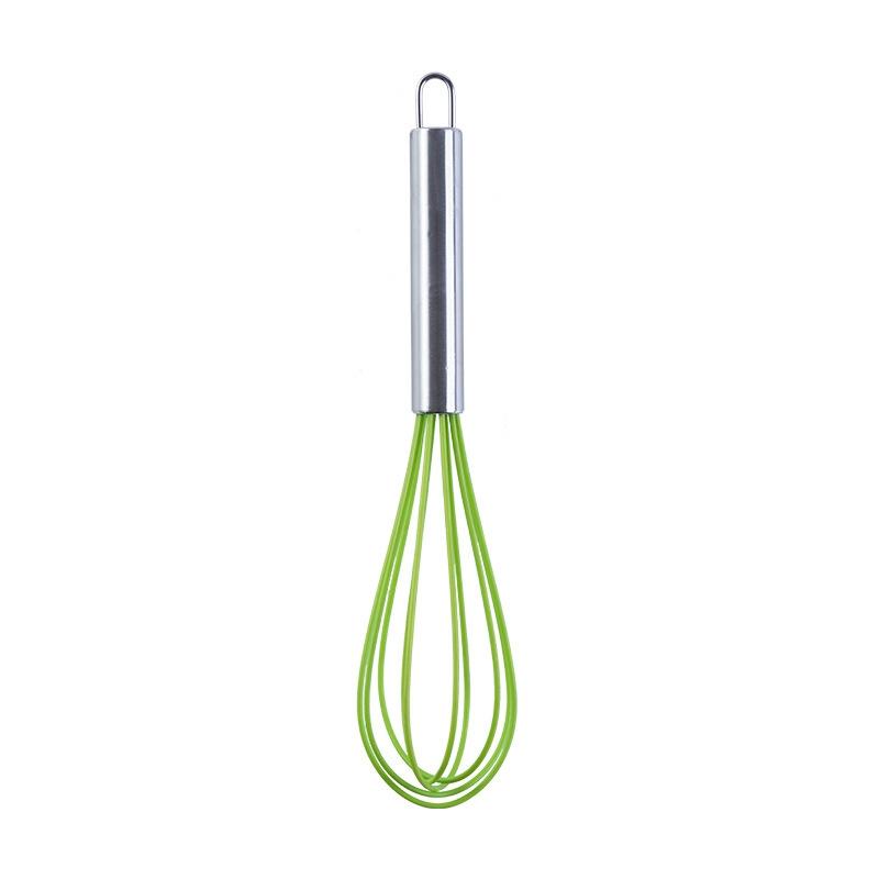 10 PCS Silicone Egg Beater Home Egg Mixer Kitchen Gadgets Cream Baking Tools, Colour: 10 inch Green