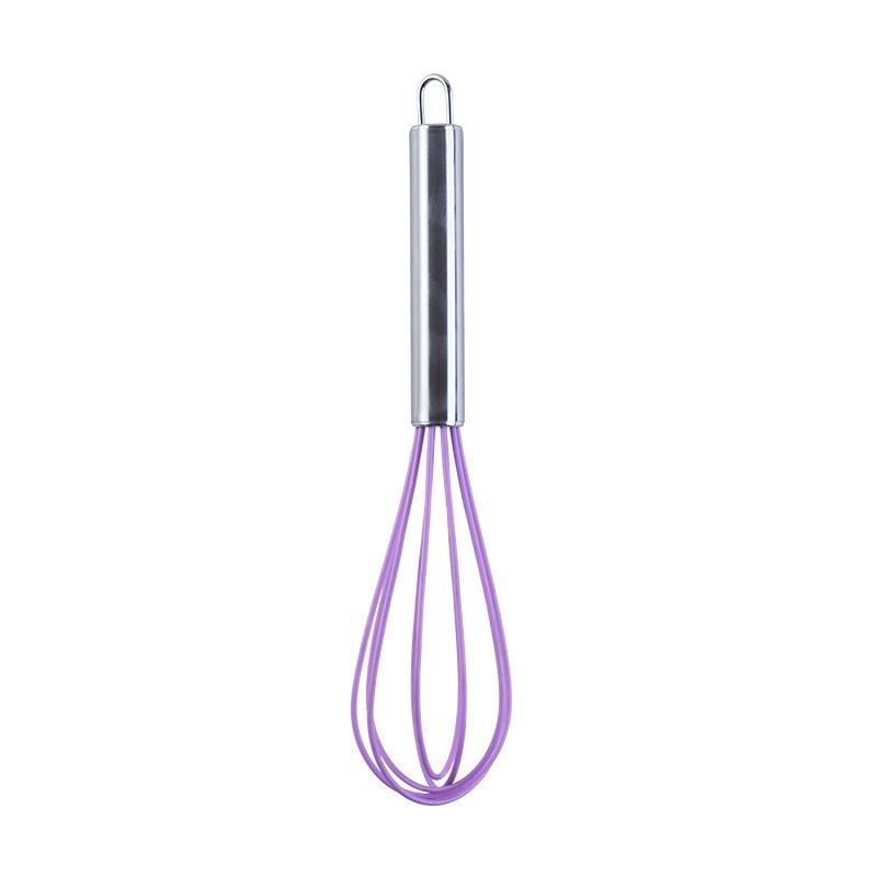 10 PCS Silicone Egg Beater Home Egg Mixer Kitchen Gadgets Cream Baking Tools, Colour: 10 inch Purple