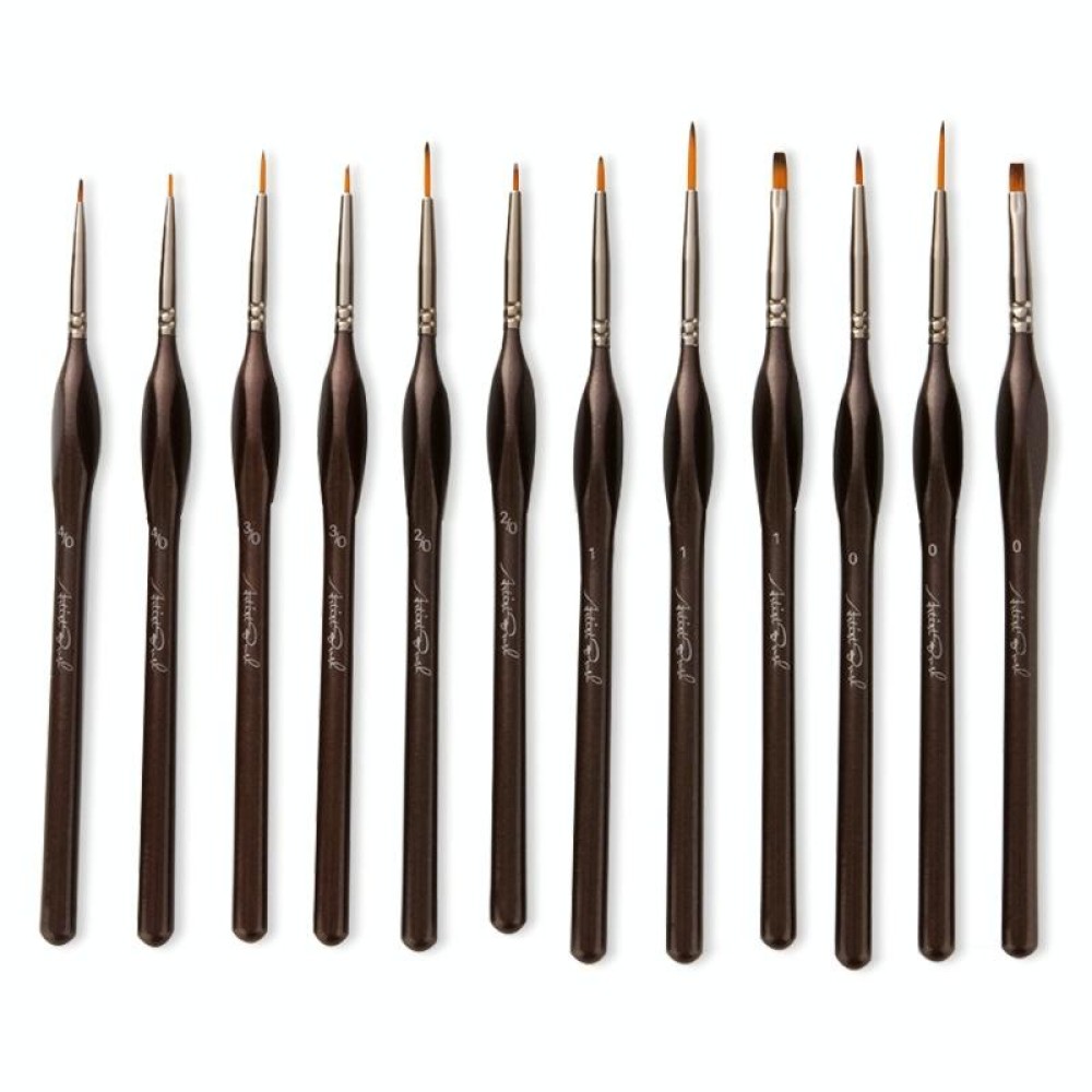 12 PCS/Set  Painting Triangle Rod Two-Color Nylon Hair Hook Line Pen Watercolor Brush Pen Art Supplies
