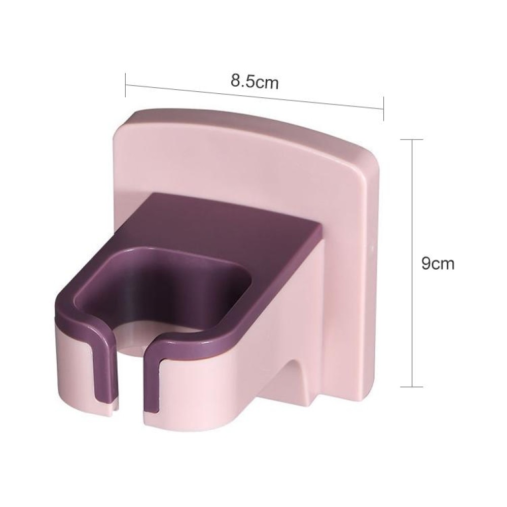 3 PCS Bathroom Hair Dryer Storage Rack Wall-Mounted Shelf(Light Pink)