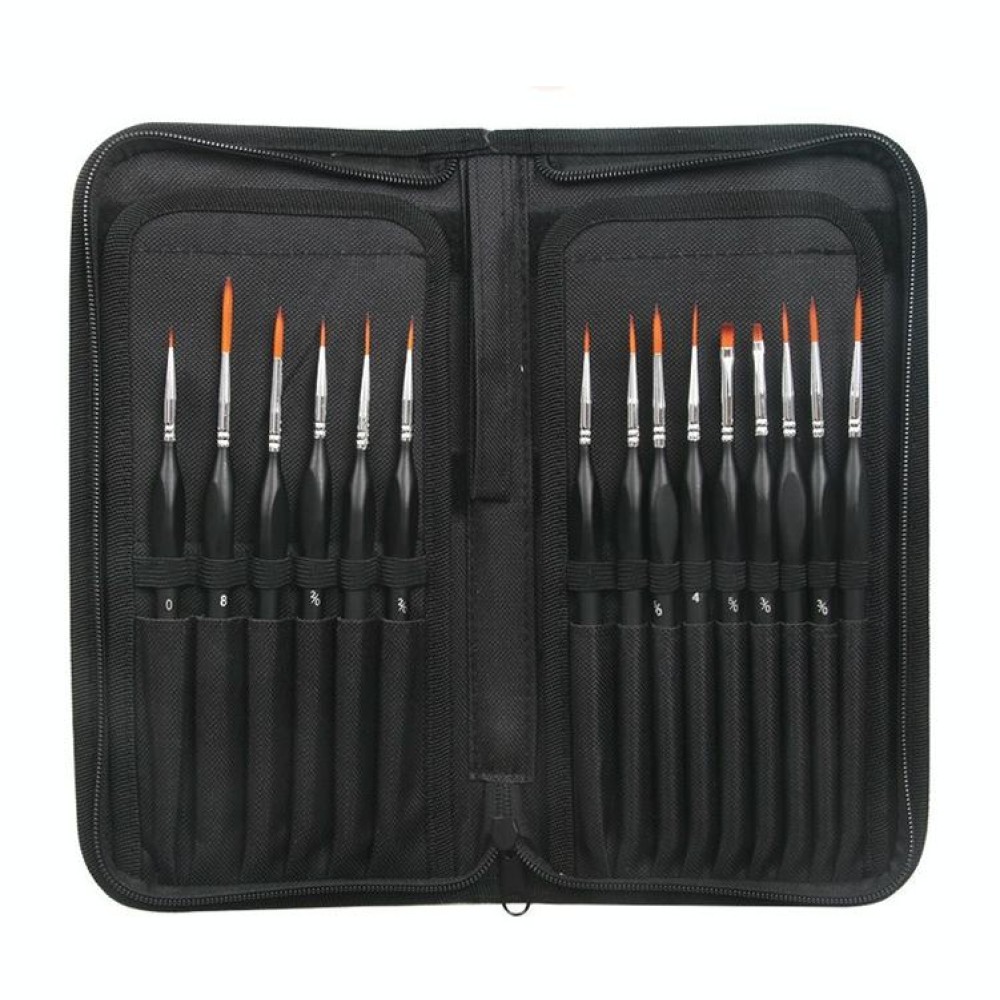 15 PCS/Set Hook Line Pen Brush Set Nylon Watercolor Oil  Tip/Elbow Pen(Type B)