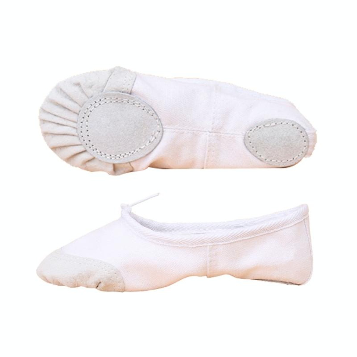 Flats Soft Ballet Shoes Latin Yoga Dance Sport Shoes for Children & Adult(White)