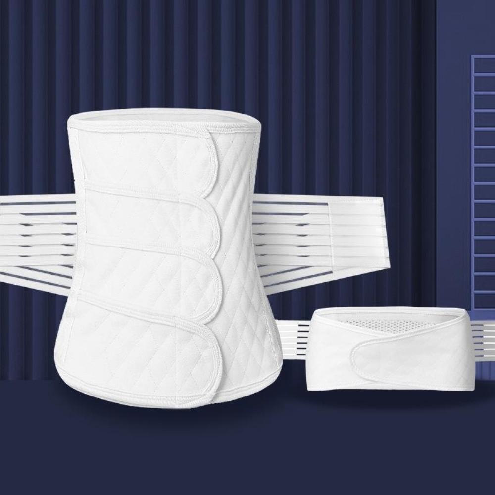 Postpartum Abdomen Belt Corset Belt Can Wear Elastic Abdomen Belt In All Seasons, Size: XL(White Two-piece Set)