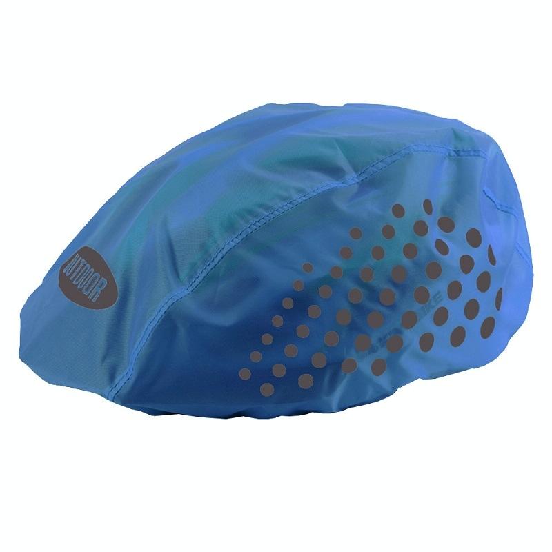 2 PCS Cycling Helmet Rain Cover Outdoor Reflective Safety Helmet Cover, Size: Free Size(Blue (Style 2))