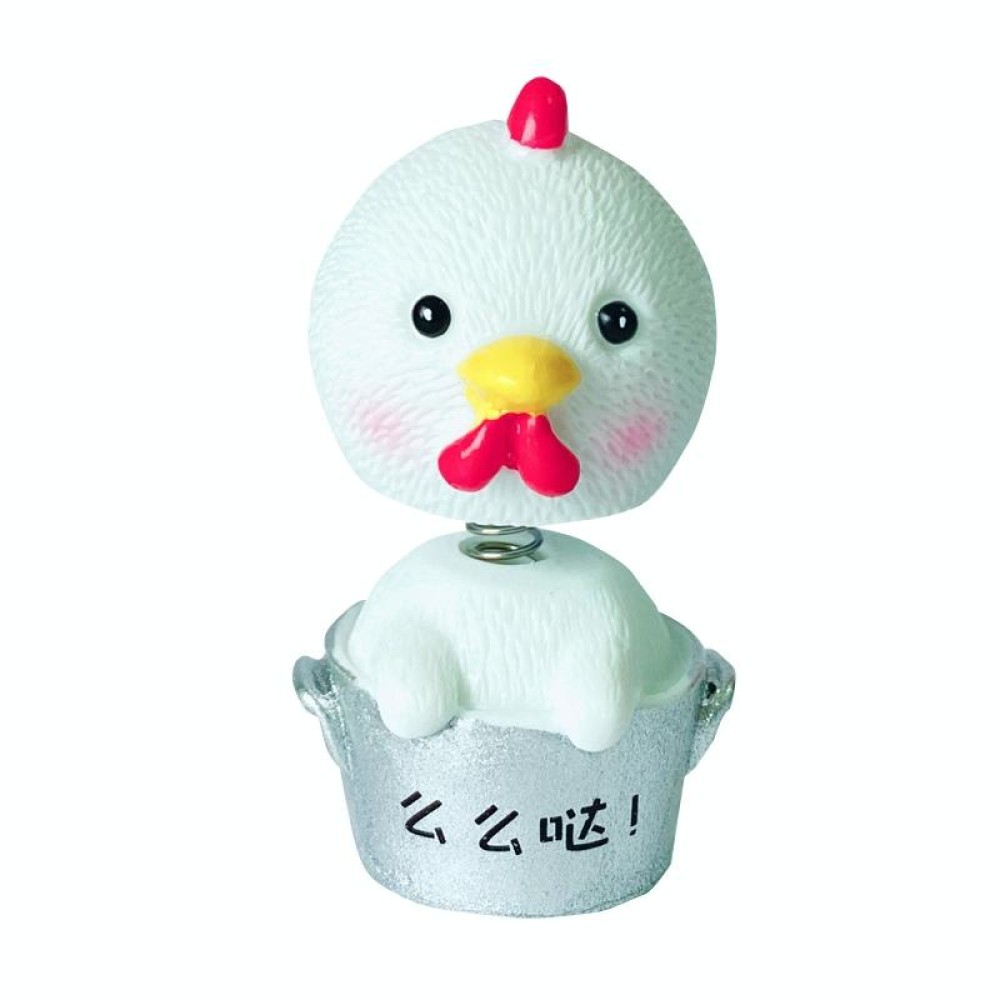 Cute Shaking Head Spring Car Decoration Cake Baking Mini Potted Resin Decoration, Specification: Chick