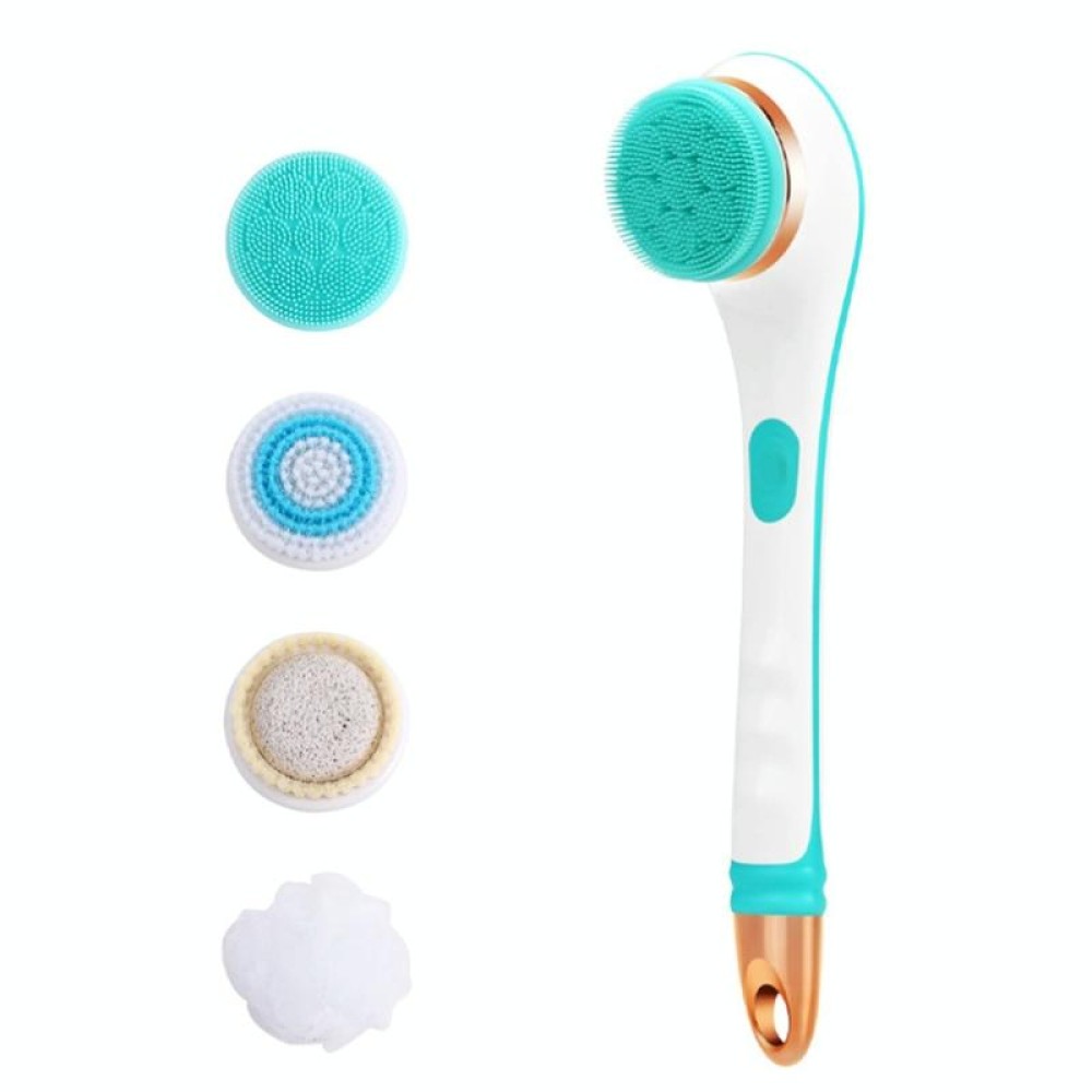 Electric Bath Massage Brush 4 In 1 Multi-Function Long-Handled Scrubbing Device(Blue)