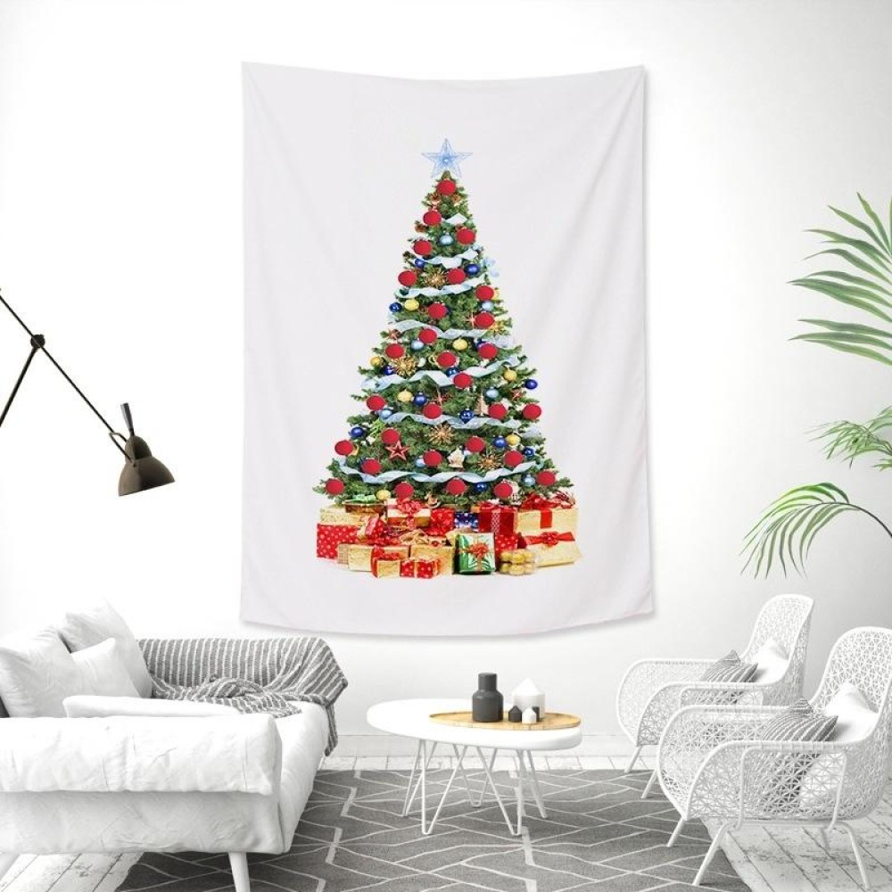 Rectangular Christmas Tree Peach Skin Tapestry Mural Christmas Decoration Tapestry, Size: 100x150cm(6)