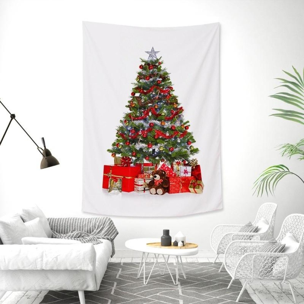 Rectangular Christmas Tree Peach Skin Tapestry Mural Christmas Decoration Tapestry, Size: 100x150cm(12)
