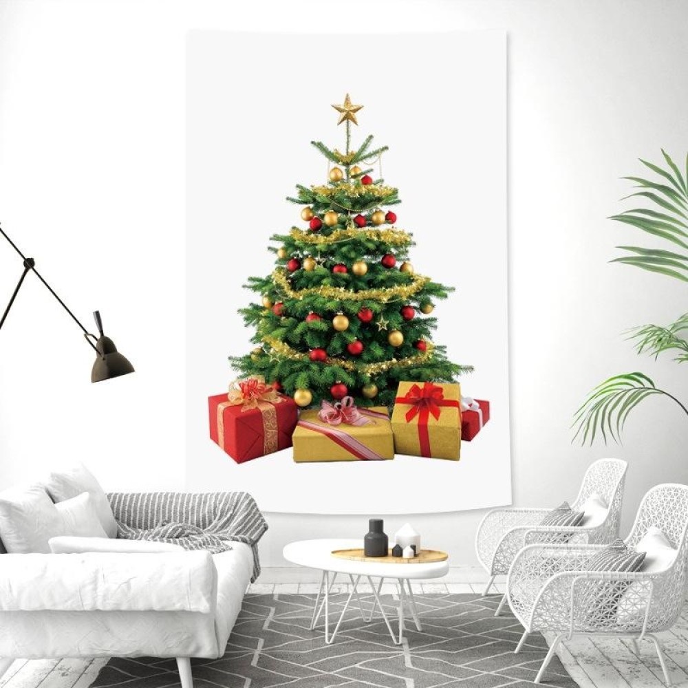 Rectangular Christmas Tree Peach Skin Tapestry Mural Christmas Decoration Tapestry, Size: 100x150cm(14)