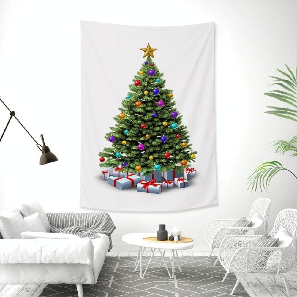 Rectangular Christmas Tree Peach Skin Tapestry Mural Christmas Decoration Tapestry, Size: 145x215cm(2)