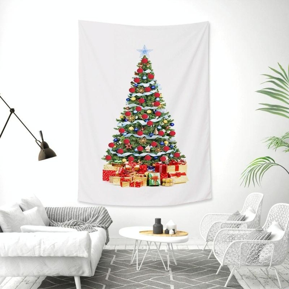 Rectangular Christmas Tree Peach Skin Tapestry Mural Christmas Decoration Tapestry, Size: 145x215cm(6)